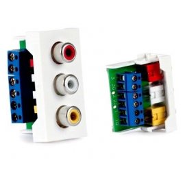 1/2 Panel 3 conectores RCA...