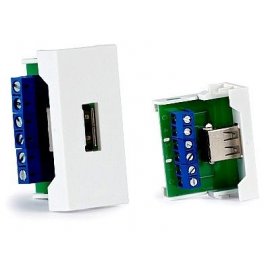 1/2 Panel conector USB A...