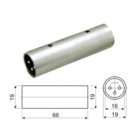 Adaptador XLR macho a XLR...