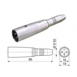 Adaptador XLR macho a Jack...