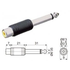 Adaptador Jack 6.3 macho...