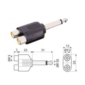 Adaptador Jack 6.3 macho...