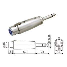 Adaptador XLR hembra a Jack...