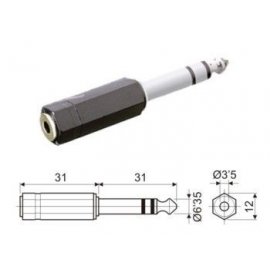 Adaptador Jack 6.3 macho...