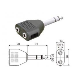 Adaptador Jack 6.3 macho...