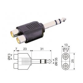 Adaptador Jack 6.3 macho...