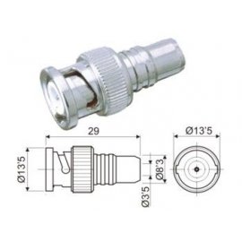 Adaptador BNC macho - RCA...
