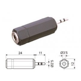 Adaptador Jack 2.5 macho...