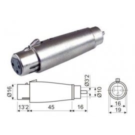 Adaptador XLR hembra a RCA...