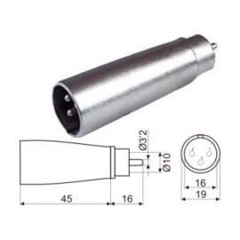 Adaptador XLR macho a RCA...