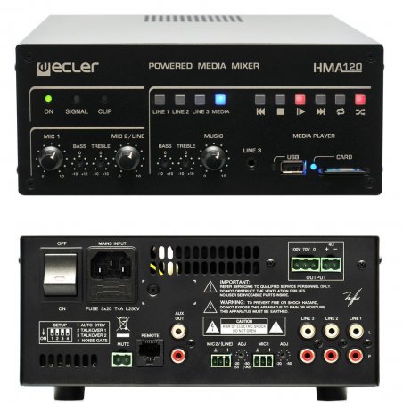 Amplificador de megafonia Ecler HMA120