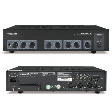 Amplificador de megafonia  WORK PA-60/2