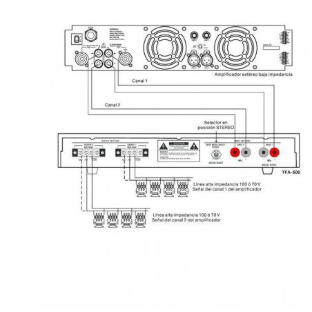 Adaptador a linea 100V TFA-500 Fonestar