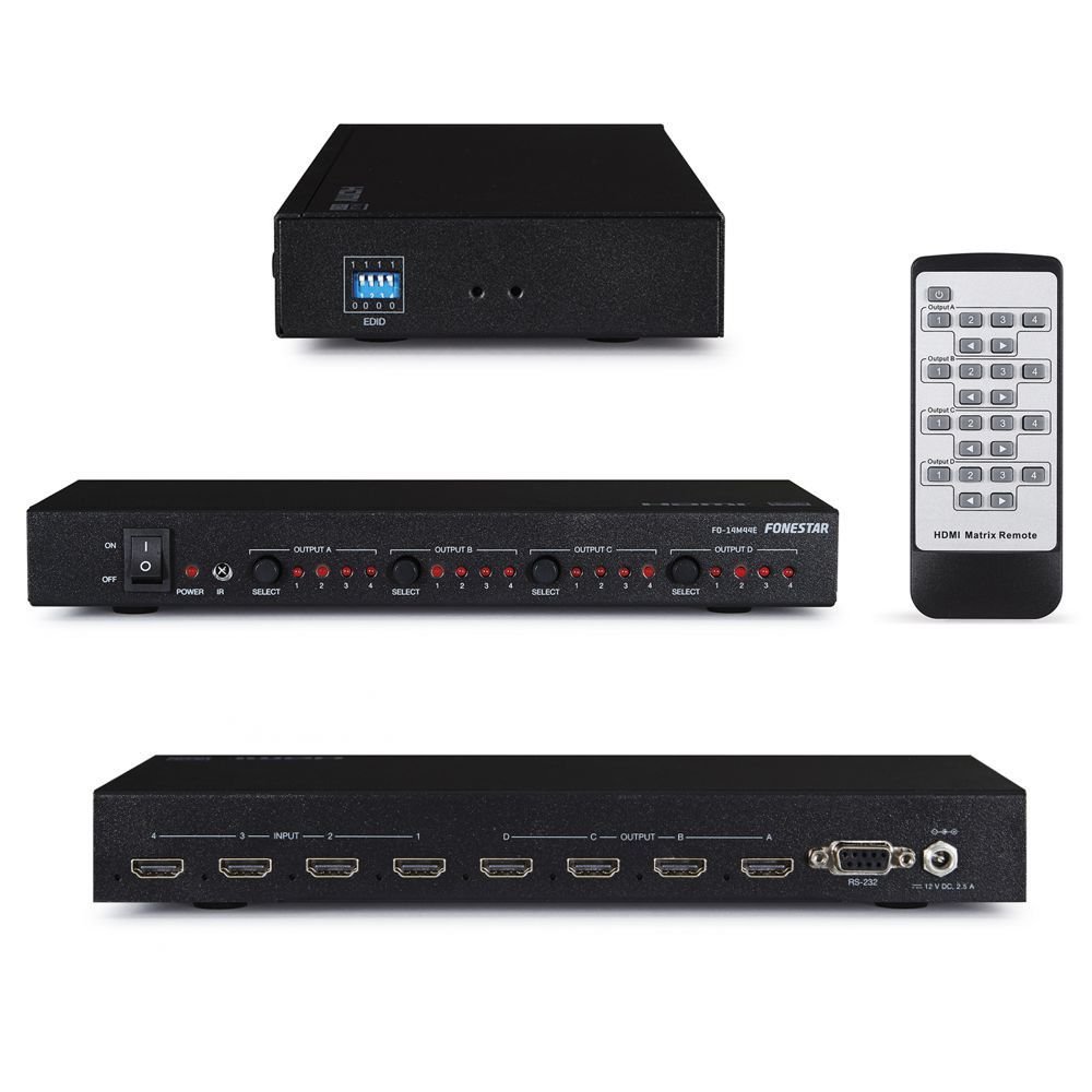 Matriz HDMI Fonestar FO-14M44E