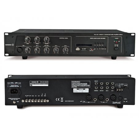 Amplificador de megafonia WORK PA-60 USB/R