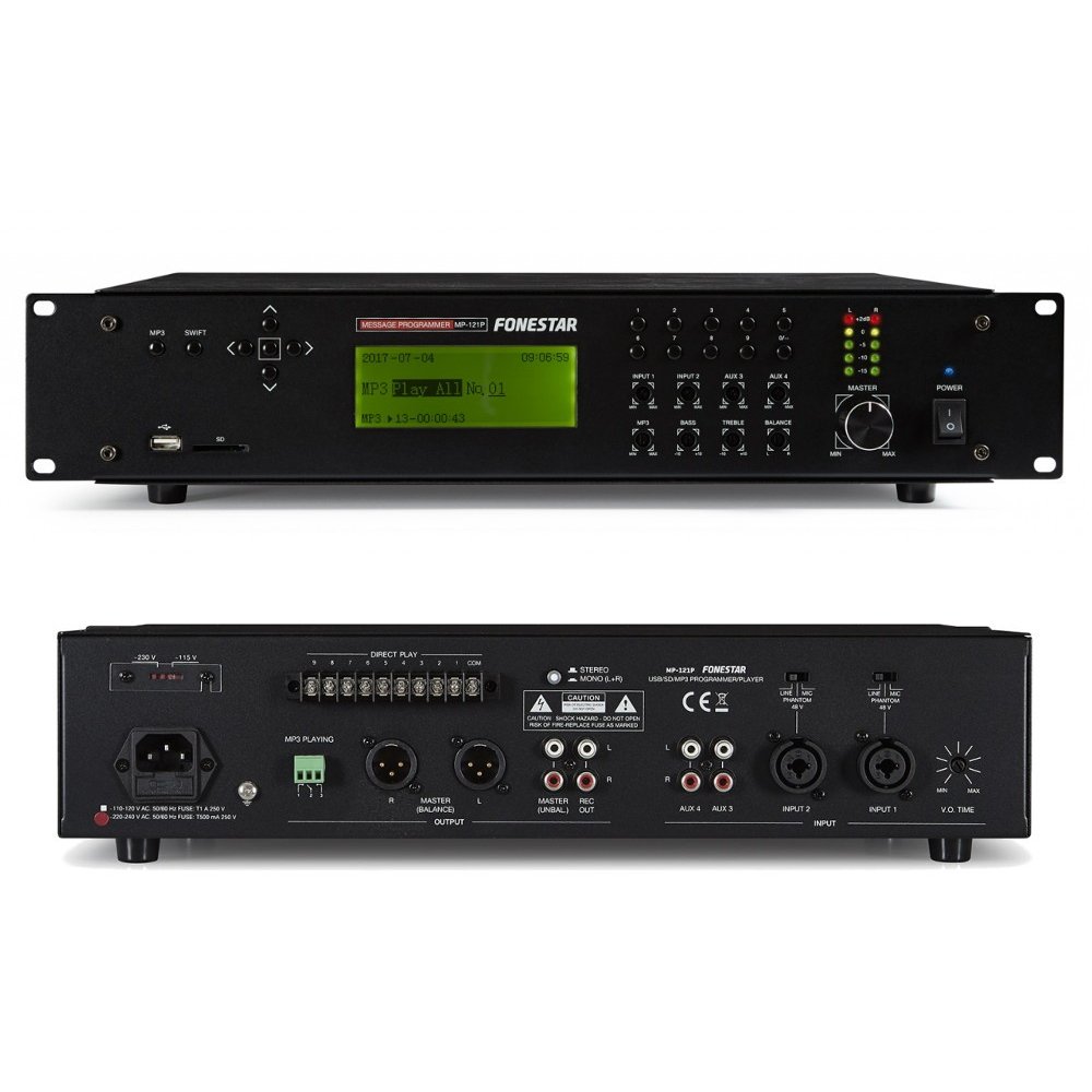Reproductor de mensajes USB/SD Fonestar MP-121P