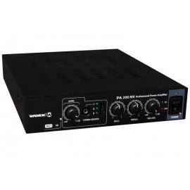 Amplificador de megafonia 2x100w WORK PA 200 MX