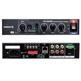 Amplificador de megafonia 2x100w WORK PA 200 MX