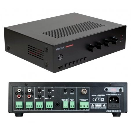 Amplificador de megafonia  60w reproductor MP3/FM Fonestar PROX-60