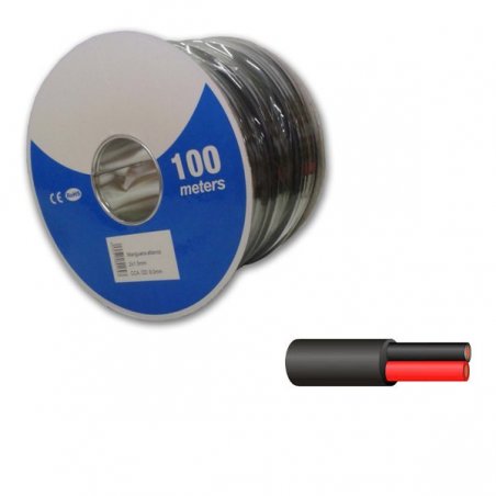 Cable de altavoz Manguera negra 2x1,5mm